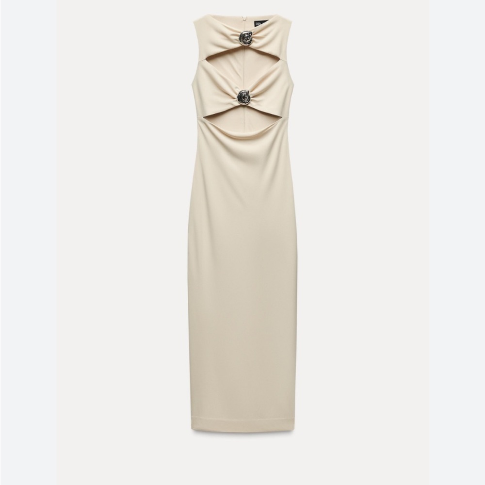 Zara conch cut out midi dress